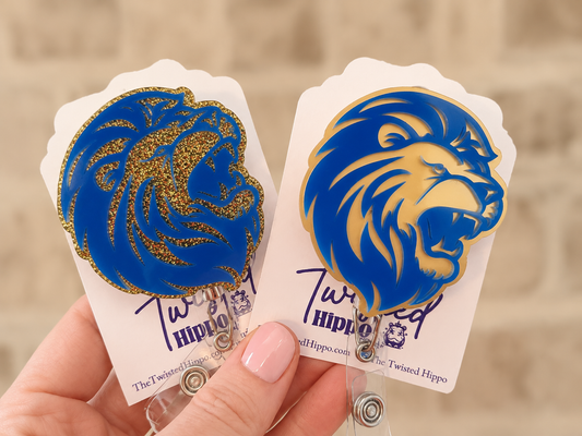 Courtney Christian Lions Acrylic Retractable Belt Clip Badge Reel