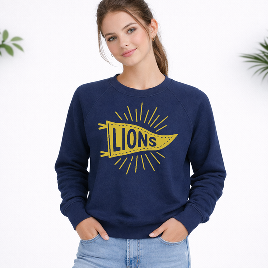 Covington High Lions Pendant Flag Raglan Sweatshirt