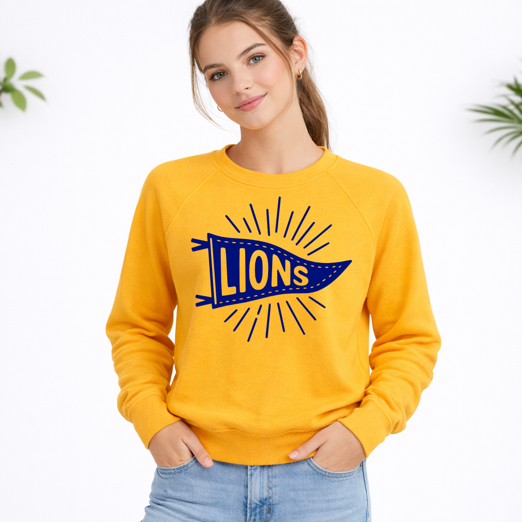 Covington High Lions Pendant Flag Raglan Sweatshirt