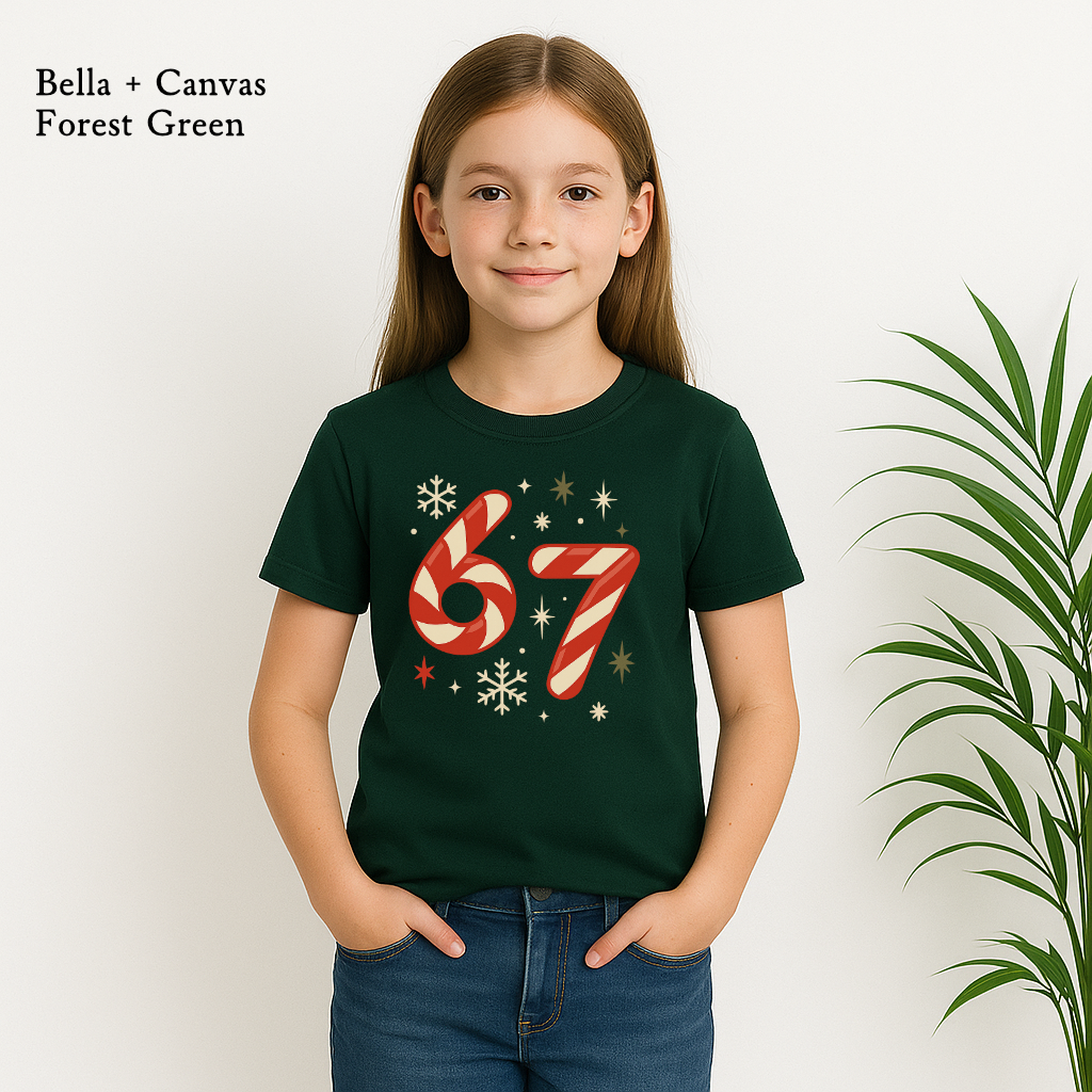 Candy Canes Festive 67 Christmas T-Shirt – Funny Holiday Meme Candy Cane Design