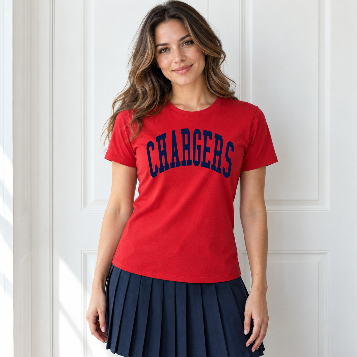 Chargers Arch Red Tee