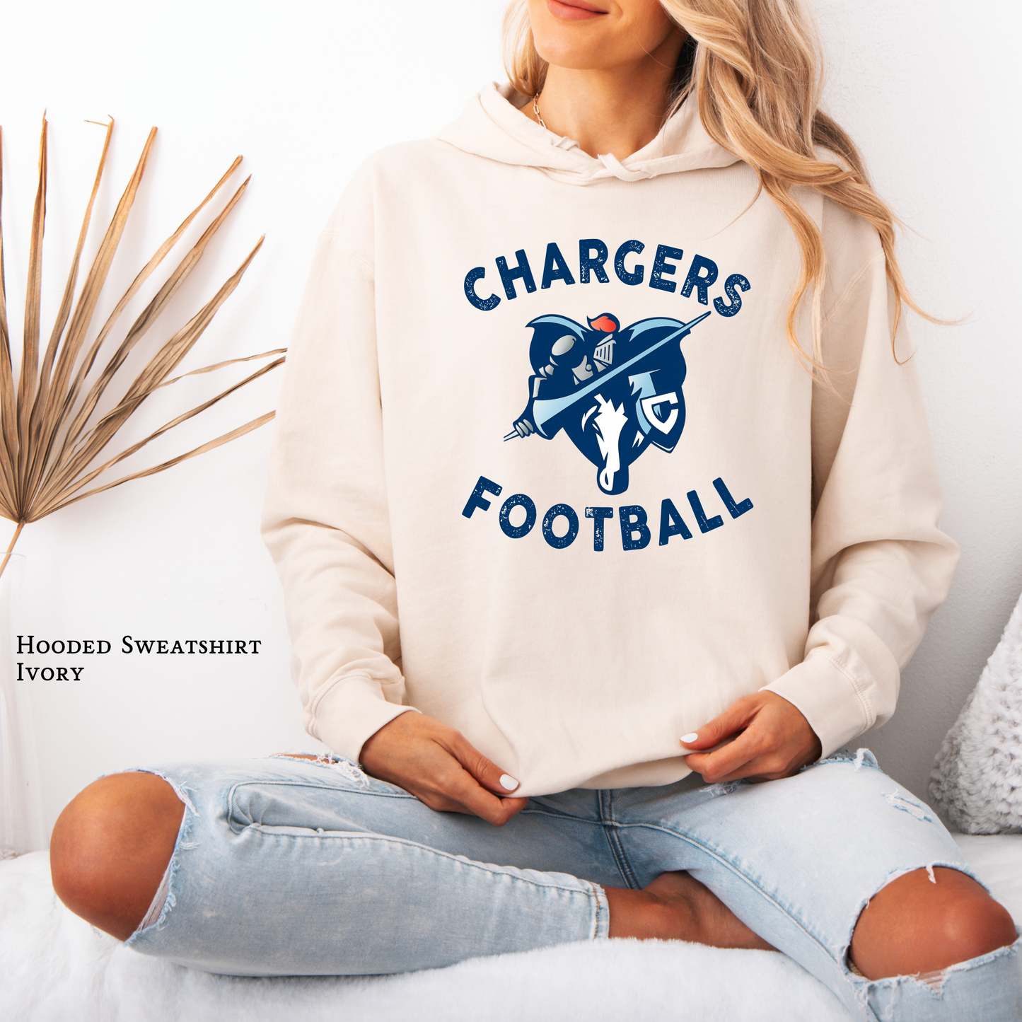 Chargers Football Shirt – Covington Chargers Mascot _ Hoodie Sweatshirt