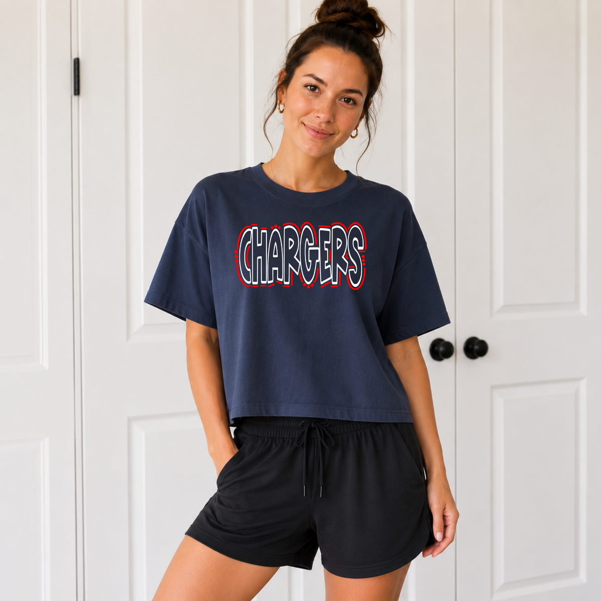 Chargers Dots BOXY tee