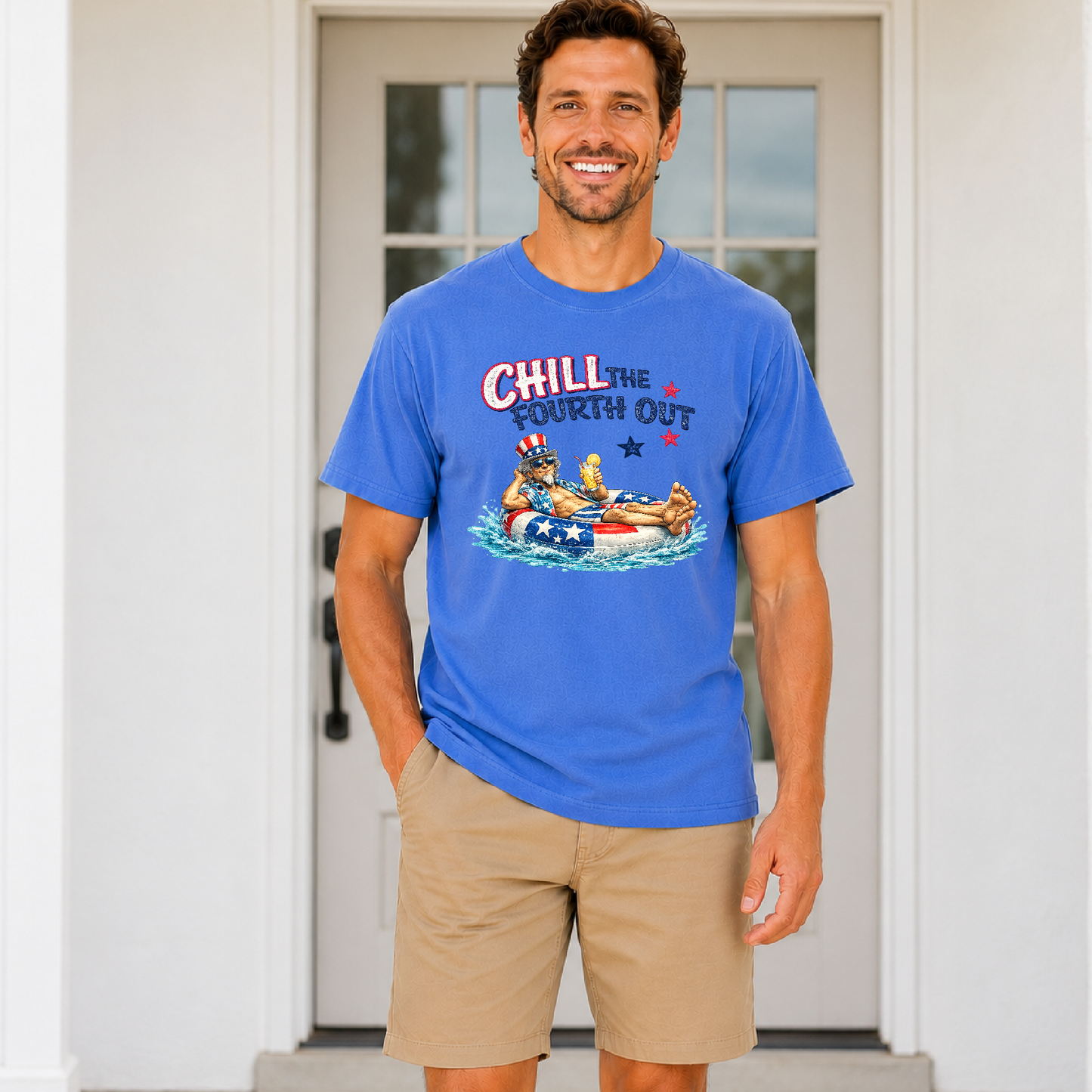 Uncle Sam Chill The Fourth Out patriotic Comfort Colors T-shirt