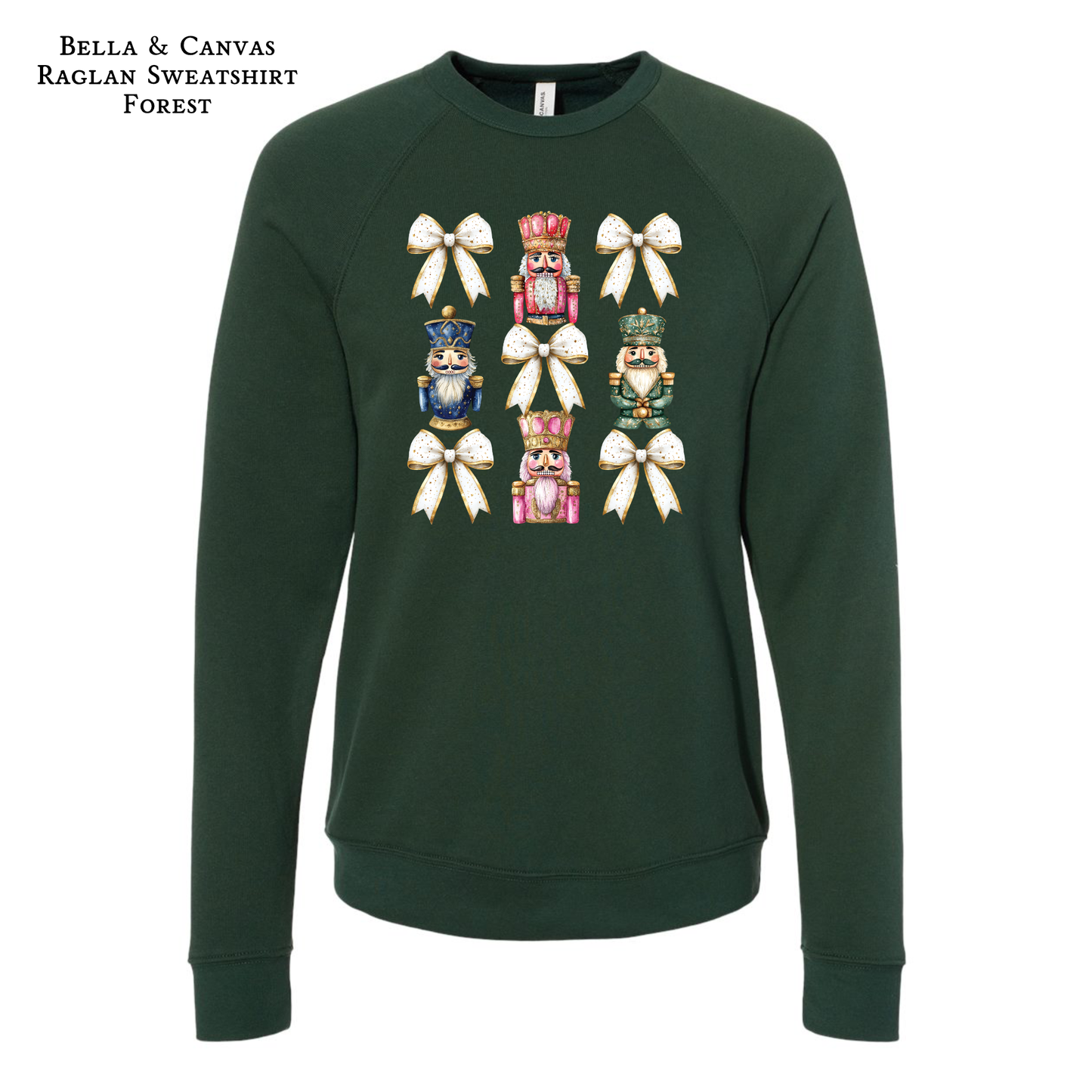 Coquette Nutcracker | Christmas Sweatshirt | Bows | Raglan Sweatshirt | Holiday