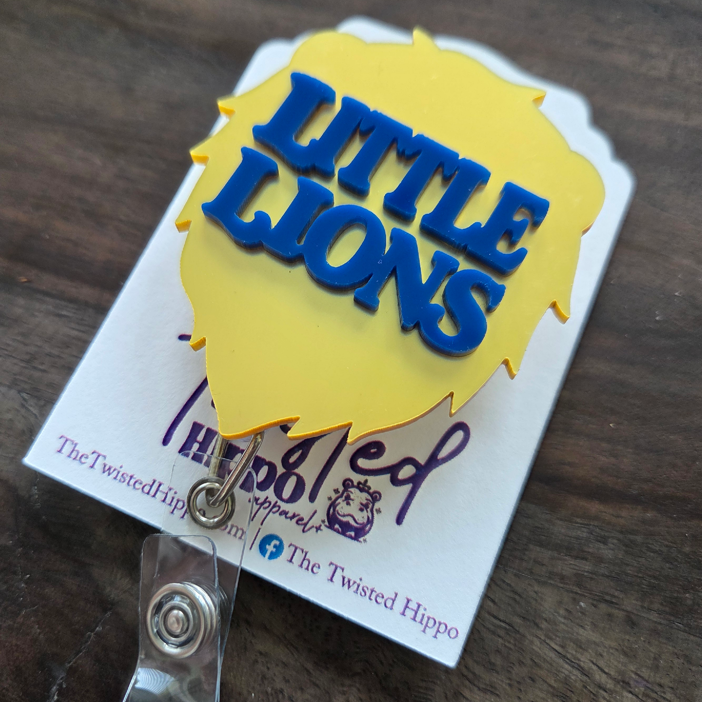 Little Lions Retractable Belt Clip Badge Reel