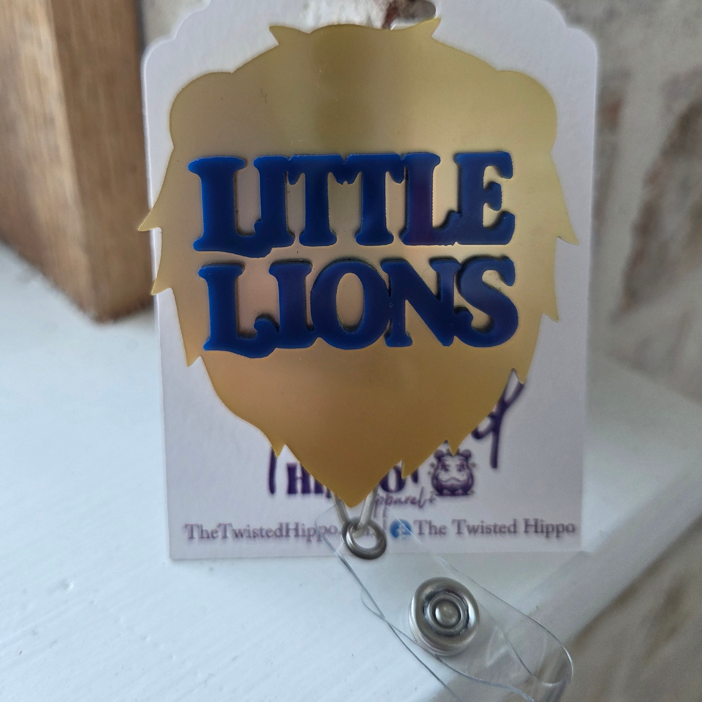 Little Lions Retractable Belt Clip Badge Reel