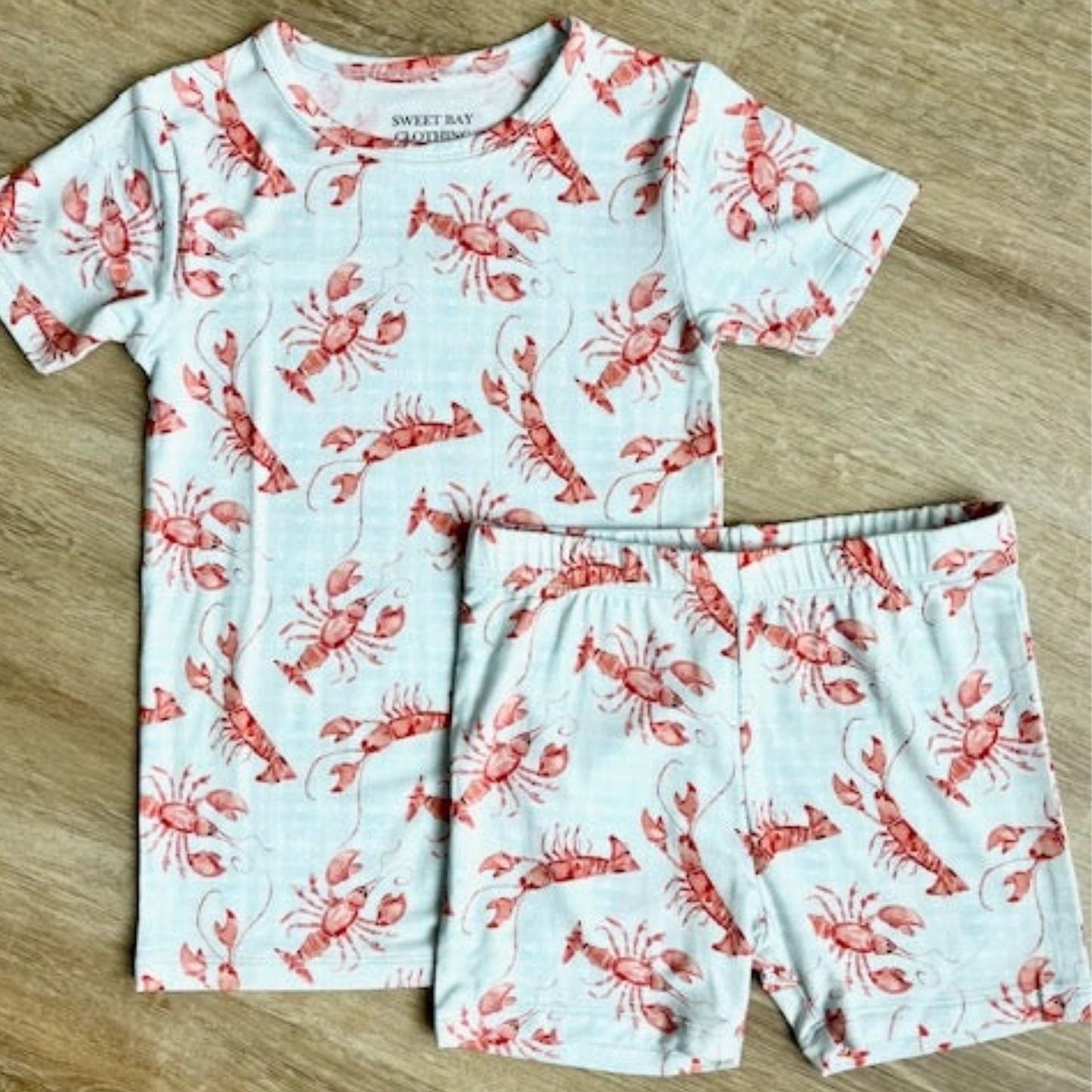 Crawfish Two Piece Bamboo Pajama Set | Unisex | PJs |