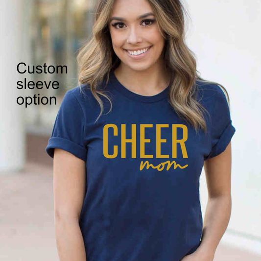 Coquette Bow Cheer Mom | Custom Sleeve | Cheer | Cheerleading | Crowns