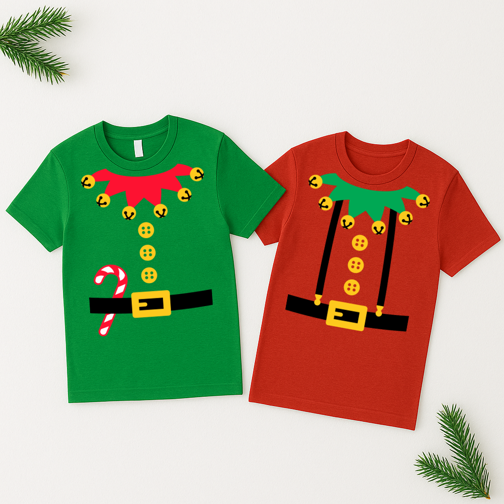 Youth elf costumes Christmas T-shirt for school dress-up day