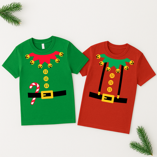 Youth elf costumes Christmas T-shirt for school dress-up day