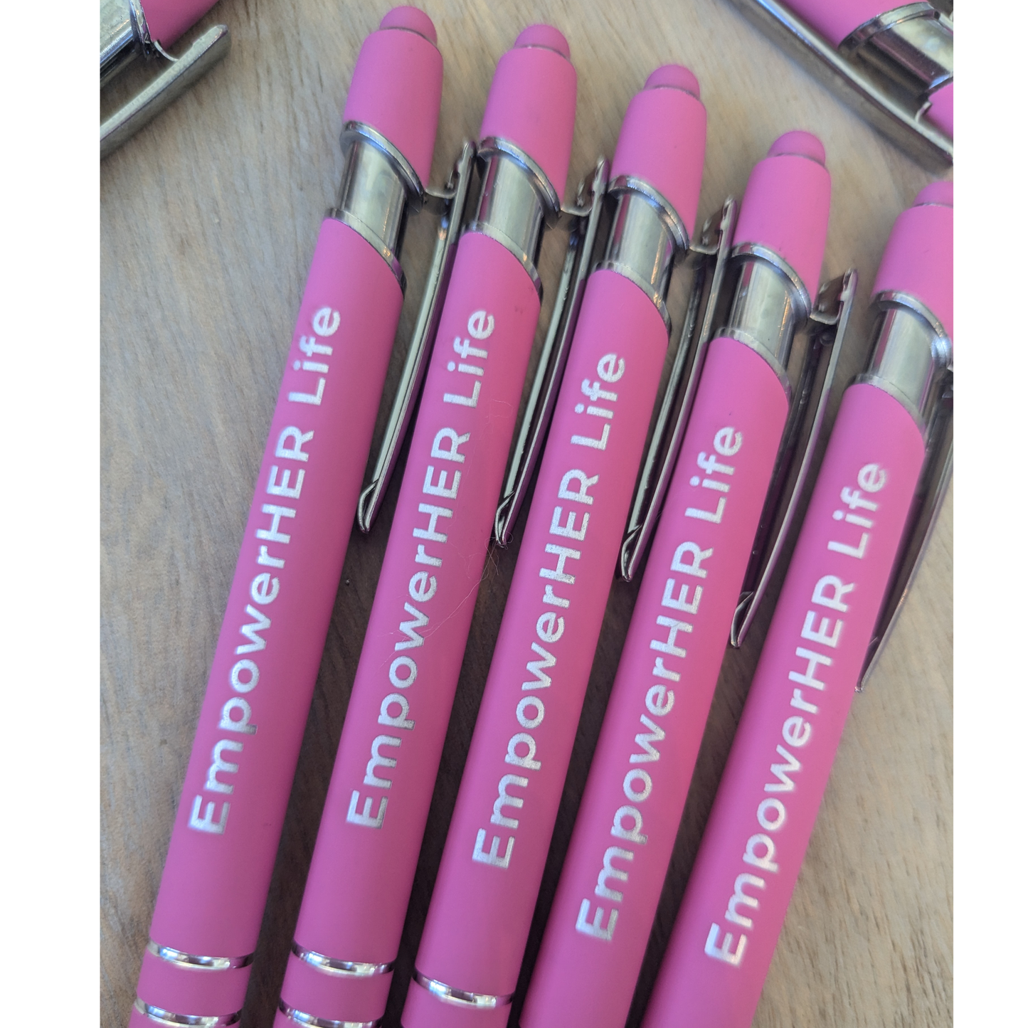 TEACHER APPRECIATION Customized Individual Stylist Pens | Blue Ink | Silver Engrave