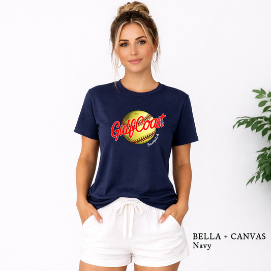 Fast Pitch Ball Gulf Coast Travel Softball Navy Tee