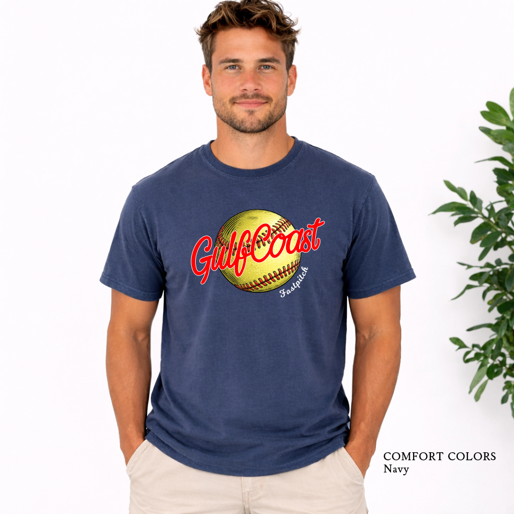 Fast Pitch Ball Gulf Coast Travel Softball Navy Tee