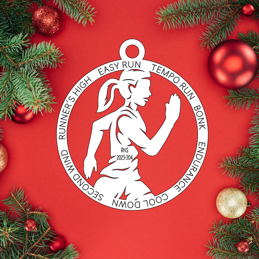 Female Cross Country - XC | Rossview School Christmas Ornaments