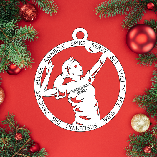 Female Volleyball | Rossview School Christmas Ornaments