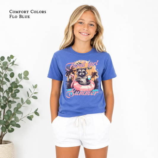 kids summer graphic tee feral girl aesthetic shirt