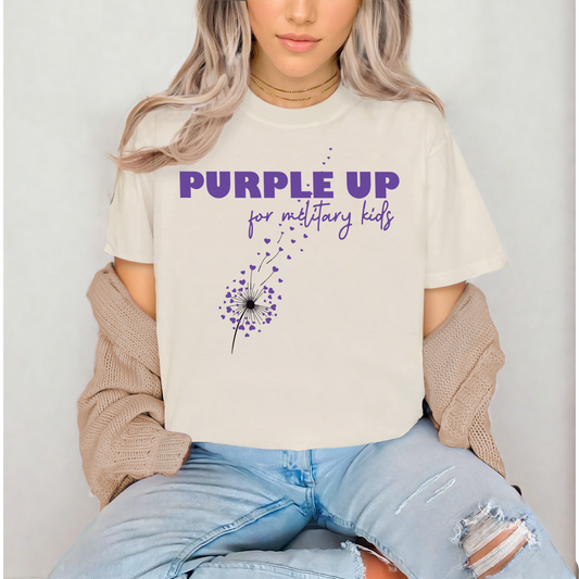 Purple Up Dandelion | MOTMC | Adult | Military | Month of the Military Child