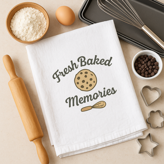 Giftable cotton dishtowel perfect for home bakers

