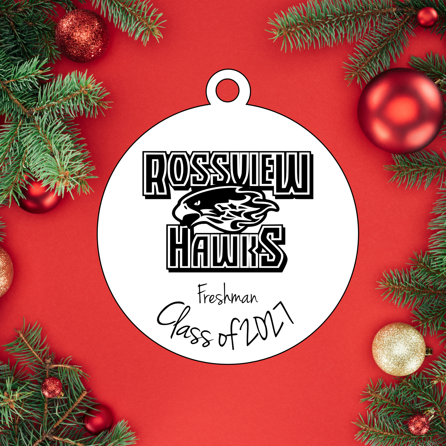 Freshman - Class of 2027 Ornament | Rossview School Christmas Ornaments
