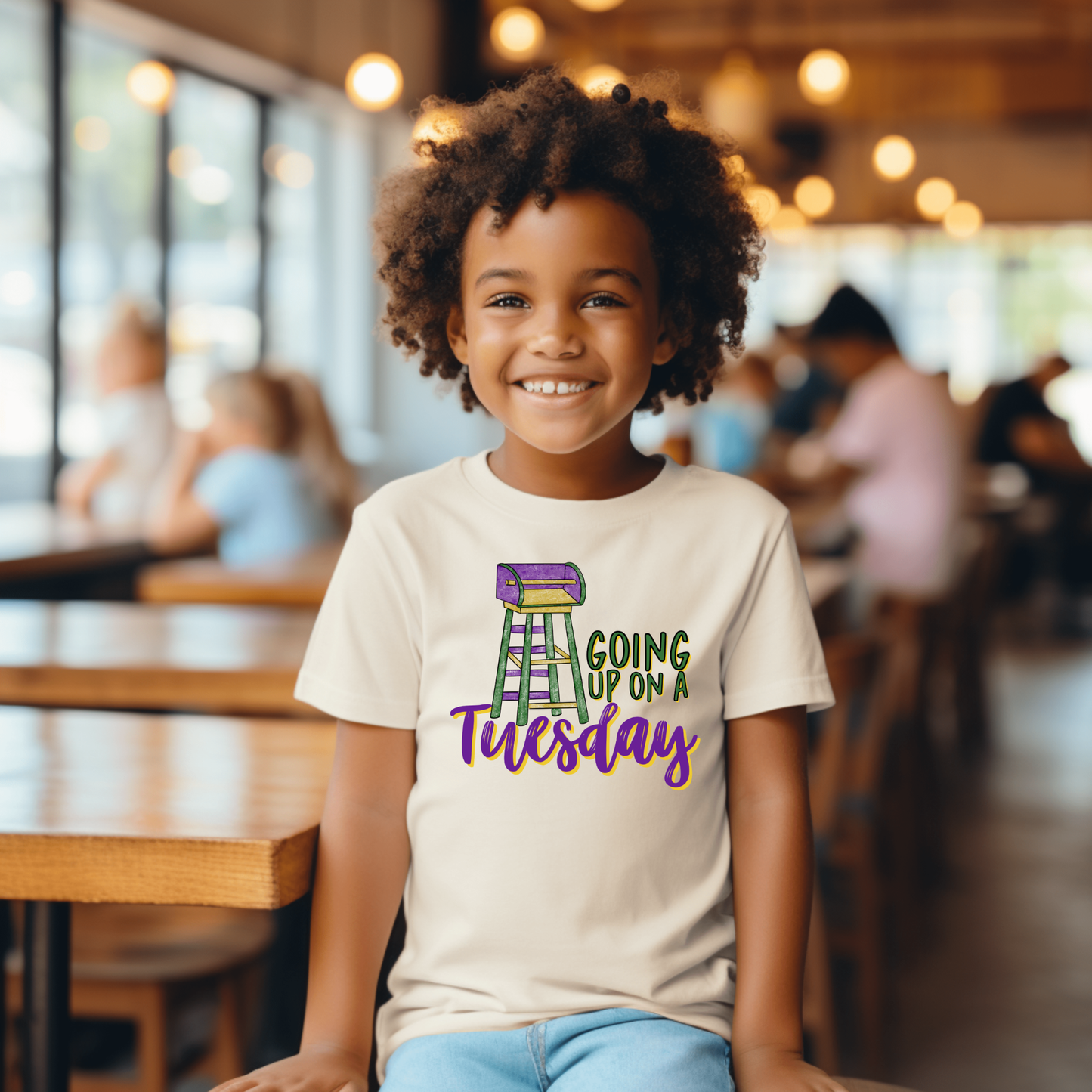 Kids Mardi Gras “Going Up On a Tuesday” shirt