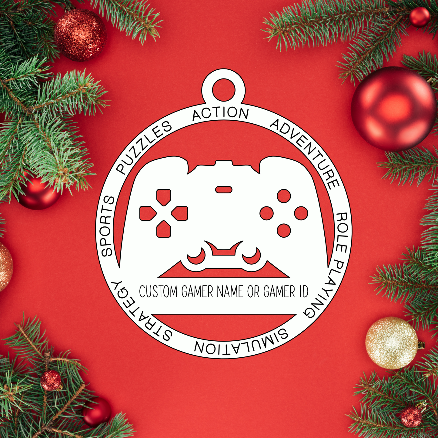 Custom Gamer | Christmas Ornaments