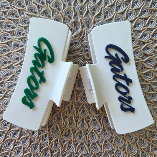 Madisonville Gators Acrylic Hair Accessory Double Sided Claw Clips