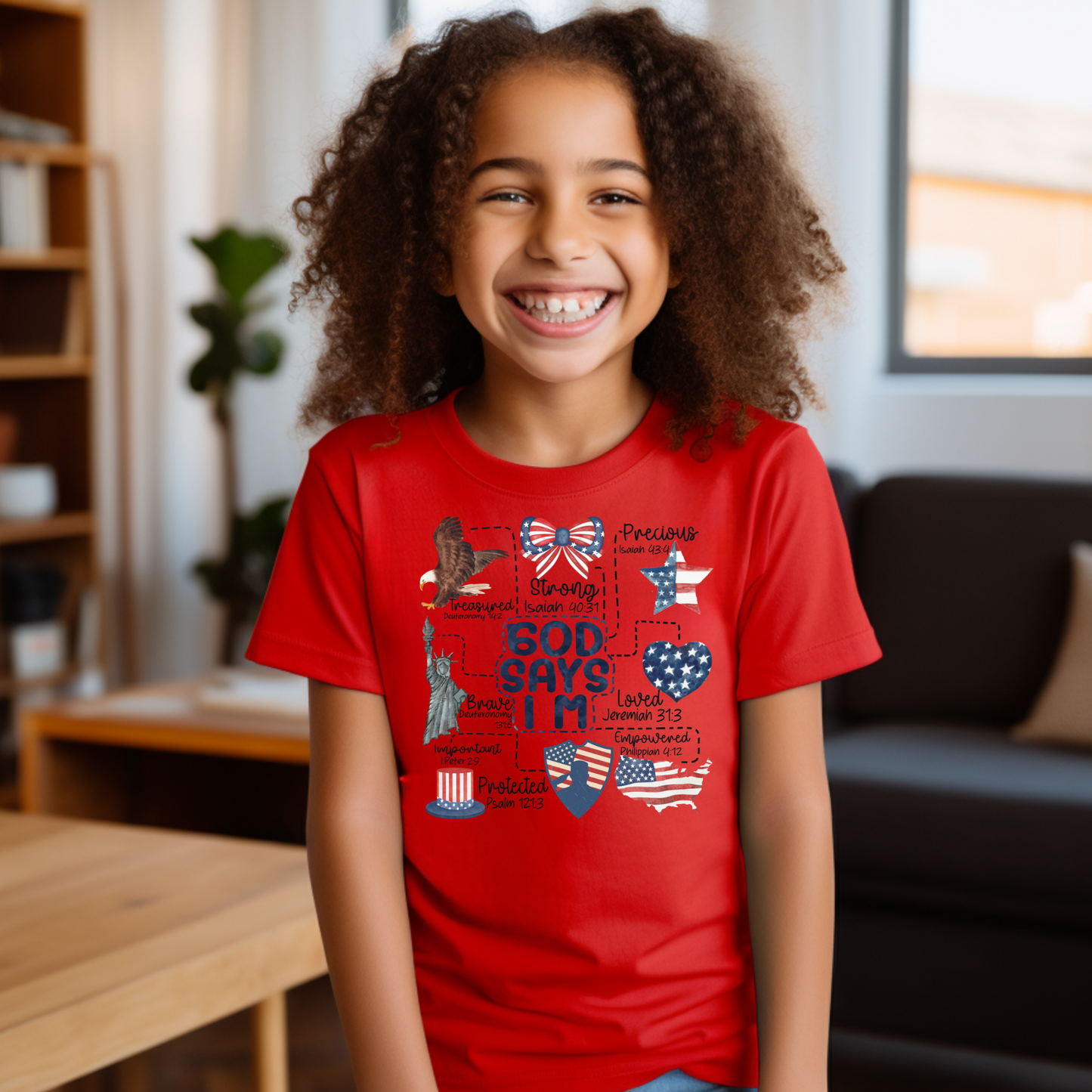 God Says I am | 4th of July | Patriotic | USA |  Kids & Adults