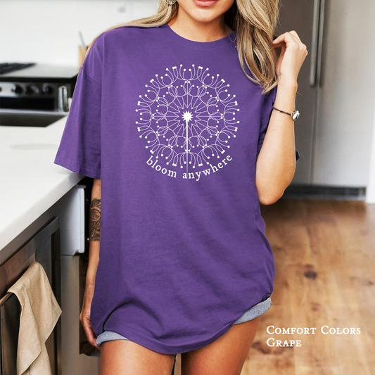 bloom anywhere military child shirt