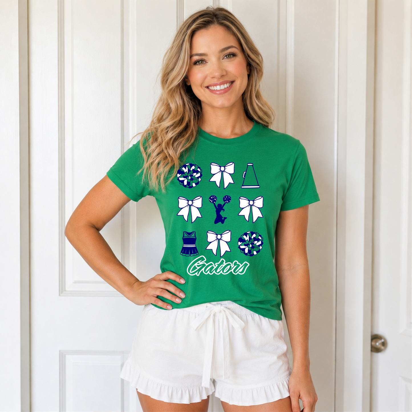 MYB Gators Coquette Bow Cheer Collage Adult T-Shirt