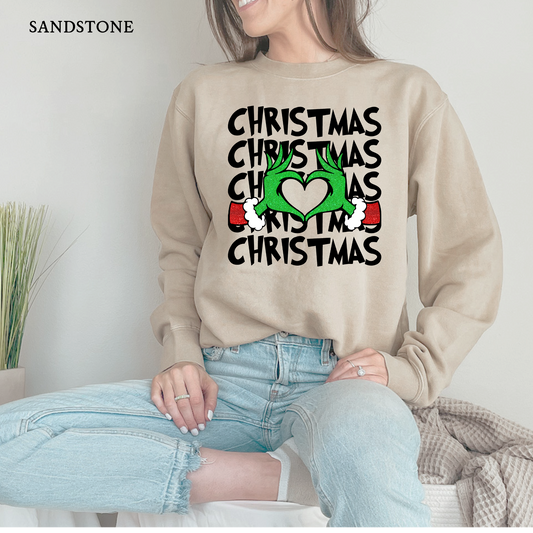 Heart Grew 3 Sizes | Christmas Independent Trading Comp. Sweatshirts