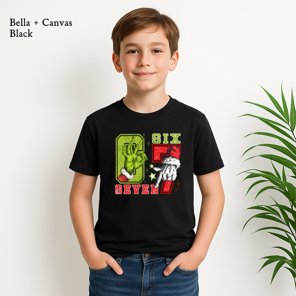 Christmas 67 meme shirt with Green Hands and Santa hands