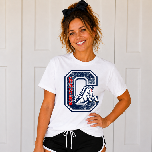 Grunge C Chargers ACE White Tee
