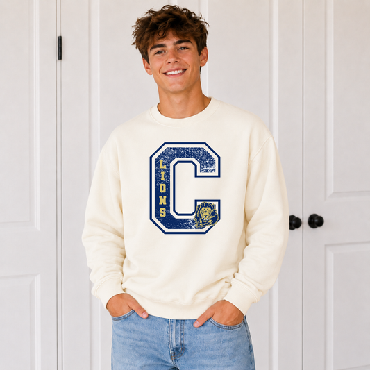 Covington High Lions Sweatshirt | Vintage School Spirit Crewneck