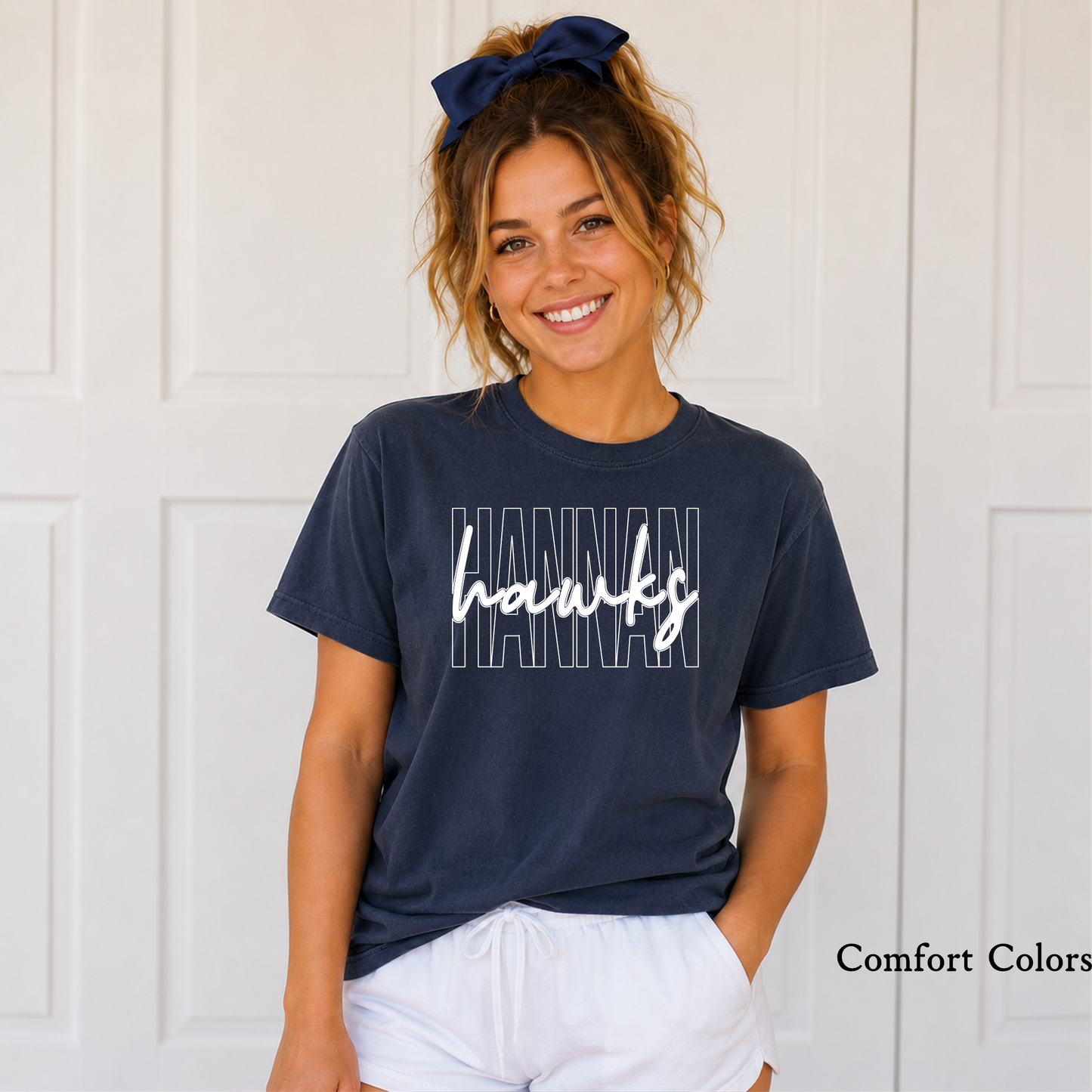 Hannan Hawks Script Font Tee
