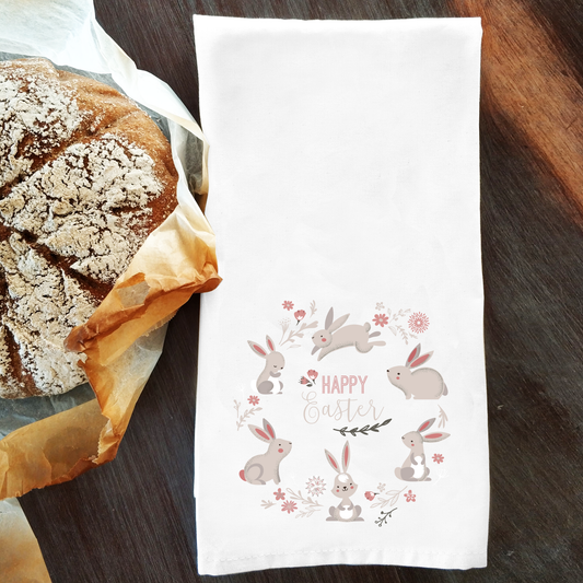 Happy Easter with Bunnies | Dishtowel | Homegoods