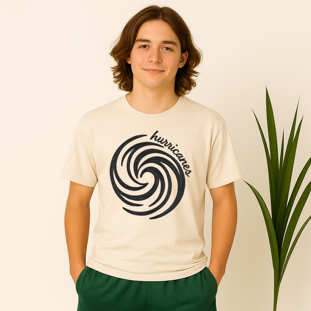 Etchy storm design T-shirt for Fontainebleau Jr High


