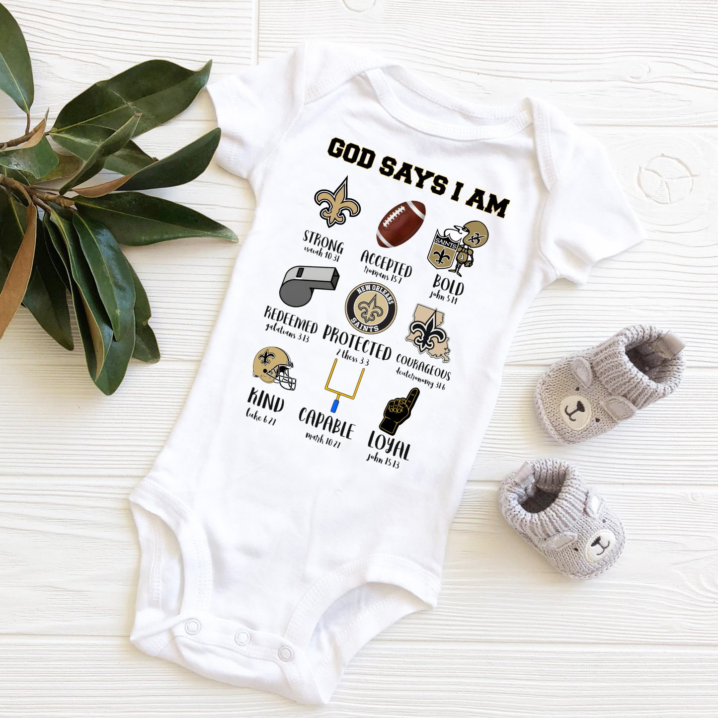 God Says I am - Saints - New Orleans - Infant Bodysuit