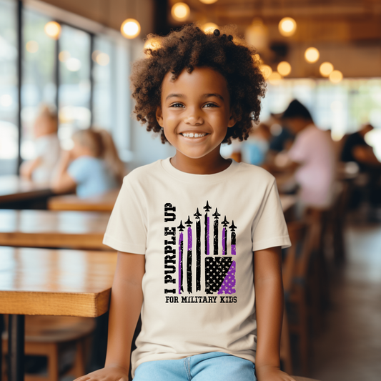 Military Child | US Flag | Purple Up | Month of the Military Child | Kids | MOTMC