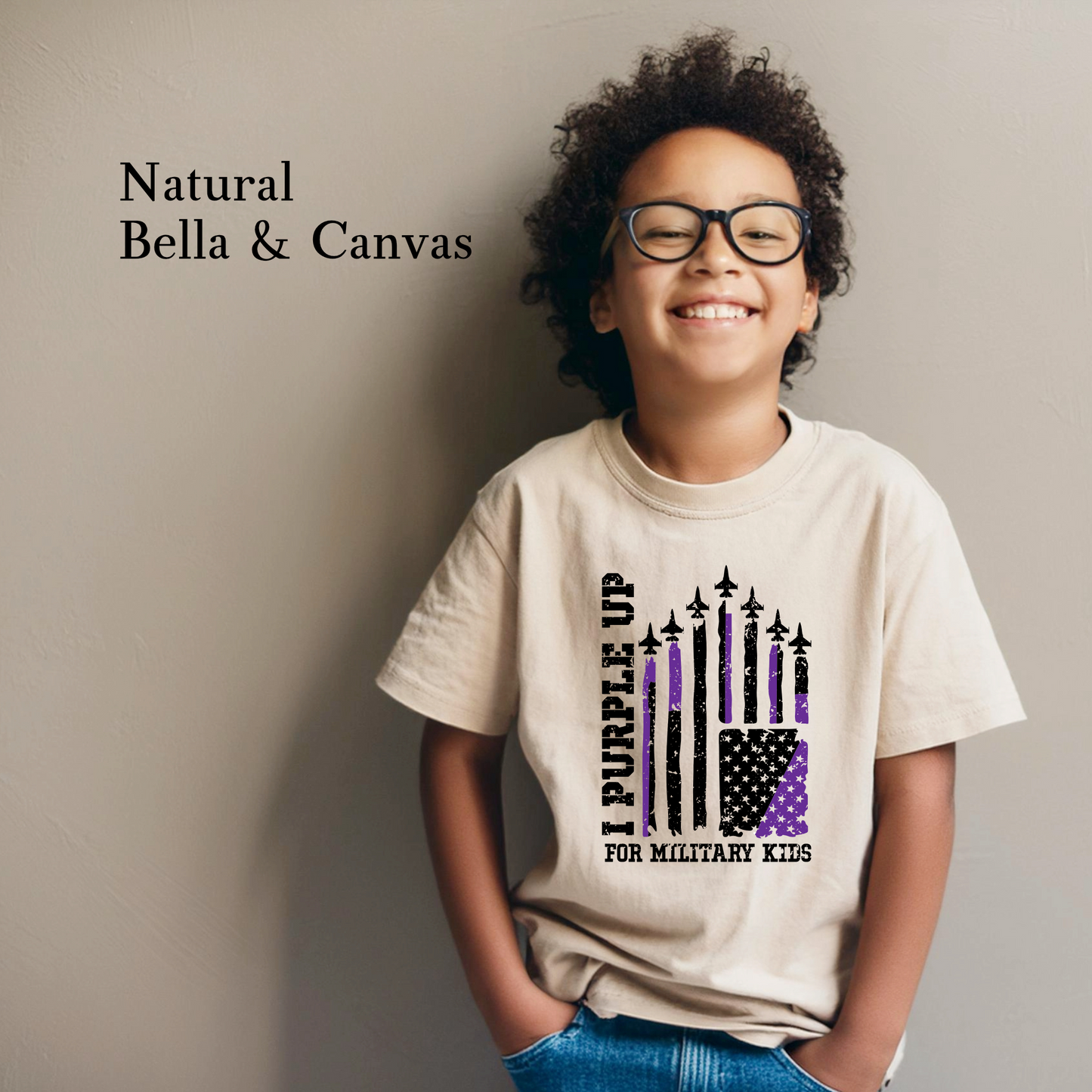 military child flag youth shirt