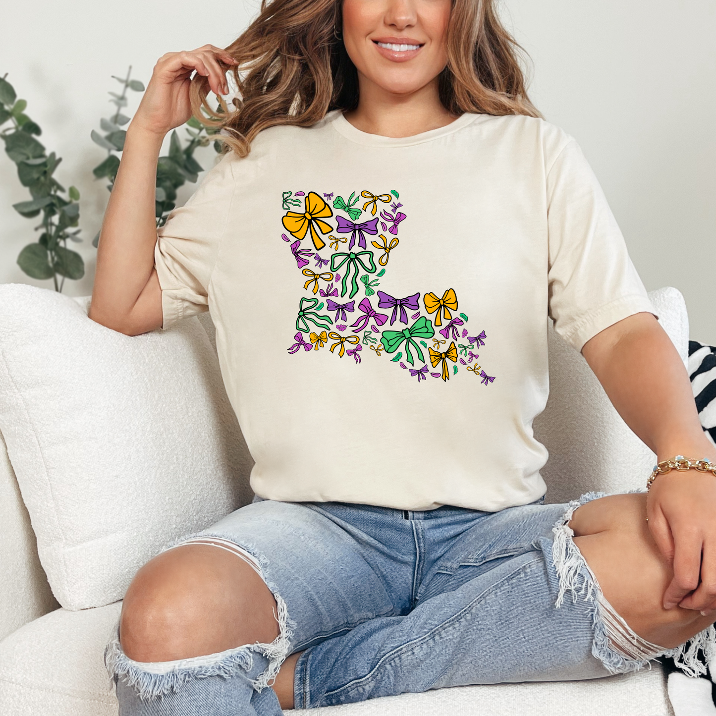 State of Louisiana Vibrant Coquette Bows | Mardi Gras | Adults