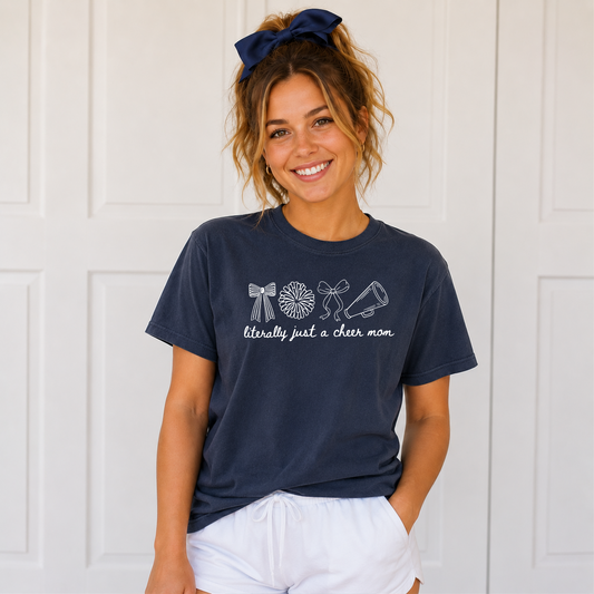 Literally Just a Cheer Mom Gators Cheerleading Tee