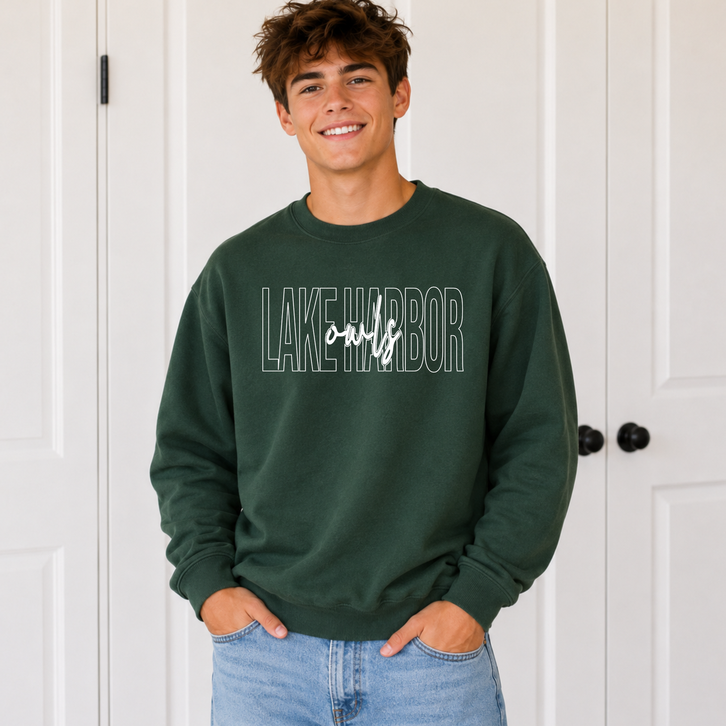 Lake Harbor Owls Script Font Sweatshirt