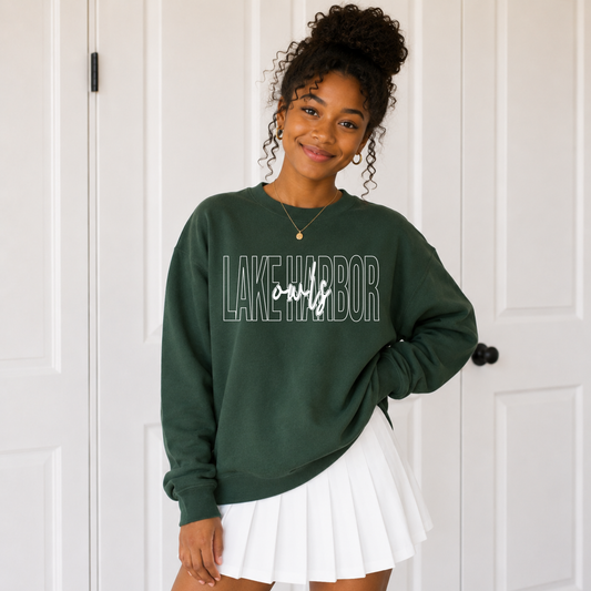 Lake Harbor Owls Script Font Sweatshirt