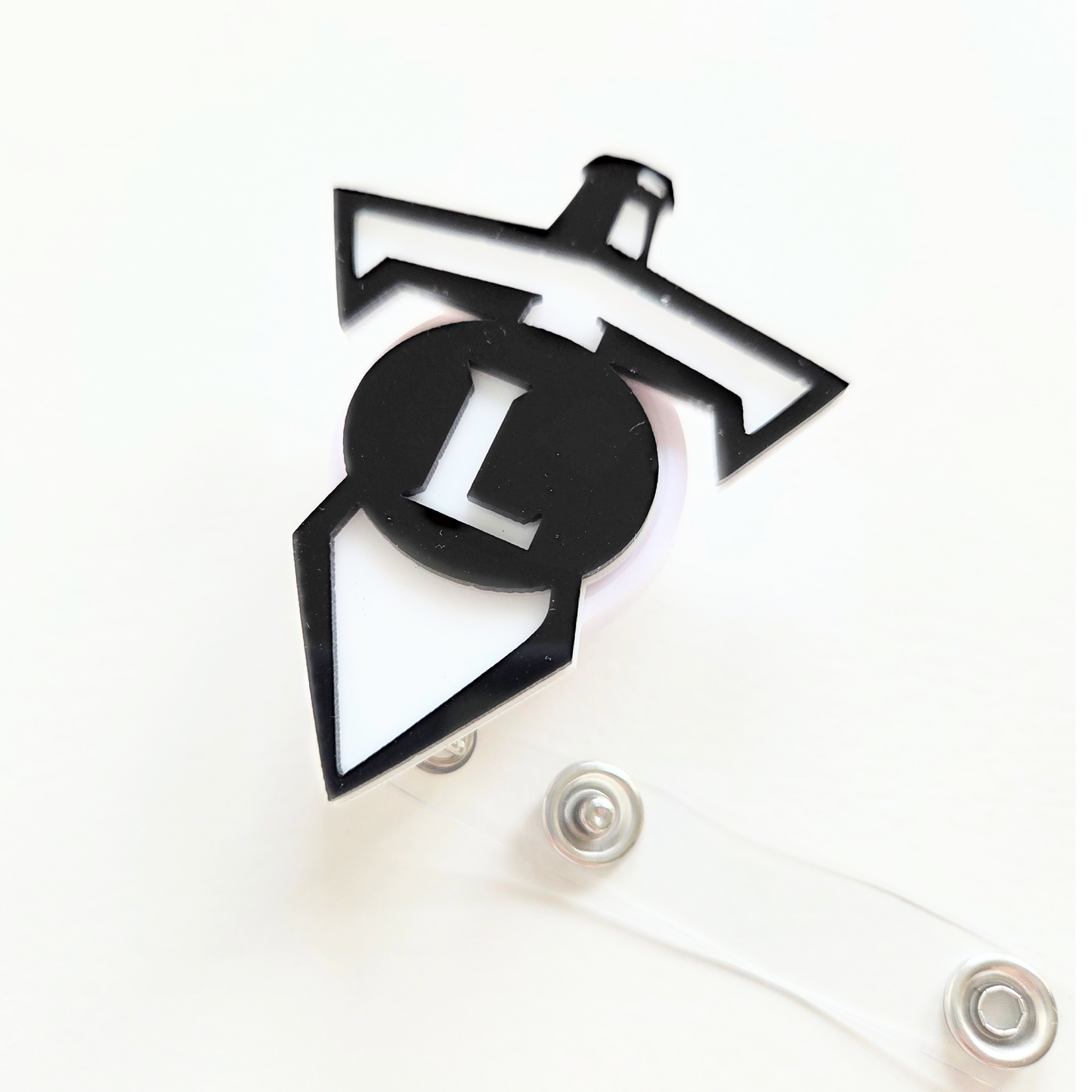 Lakeshore High Titans Acrylic Belt Clip Retractable Badge Reel