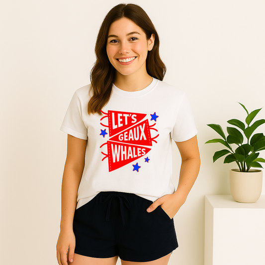 Let's Geaux Whales Mandeville Elementary Spirit Shirt