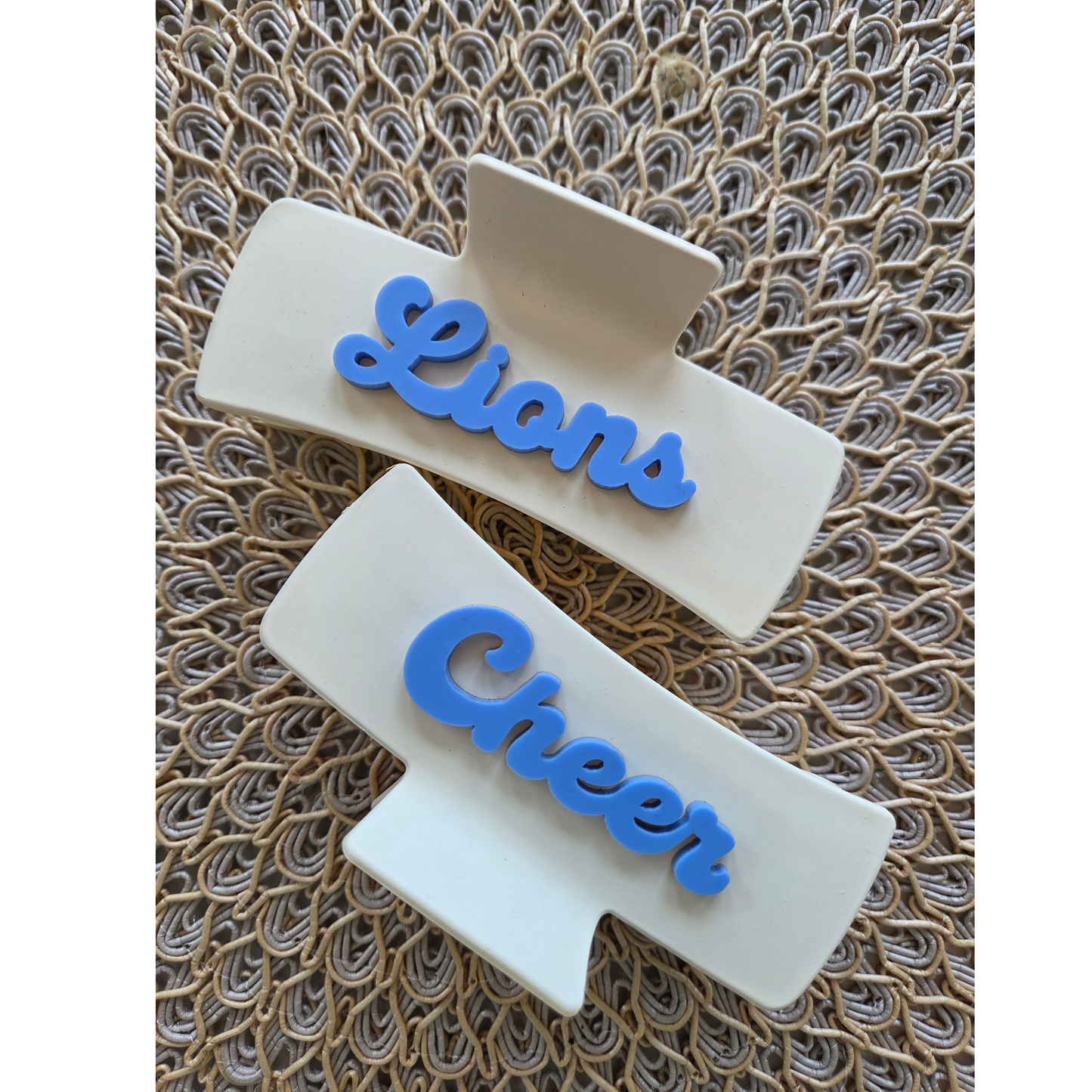 Lions  Cheer Acrylic Claw Clip Hair Accessory