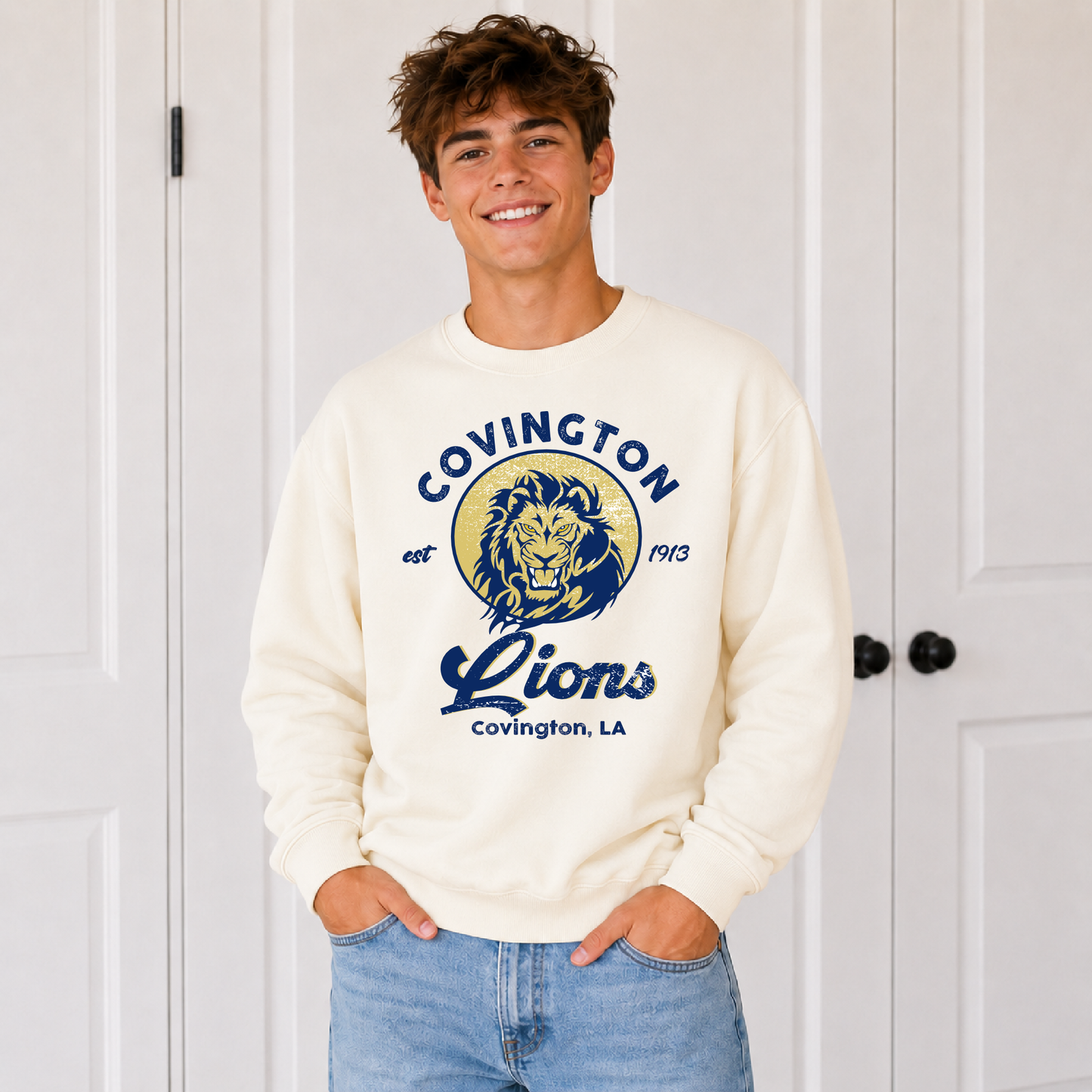 Covington High Lions Vintage Crest Sweatshirt