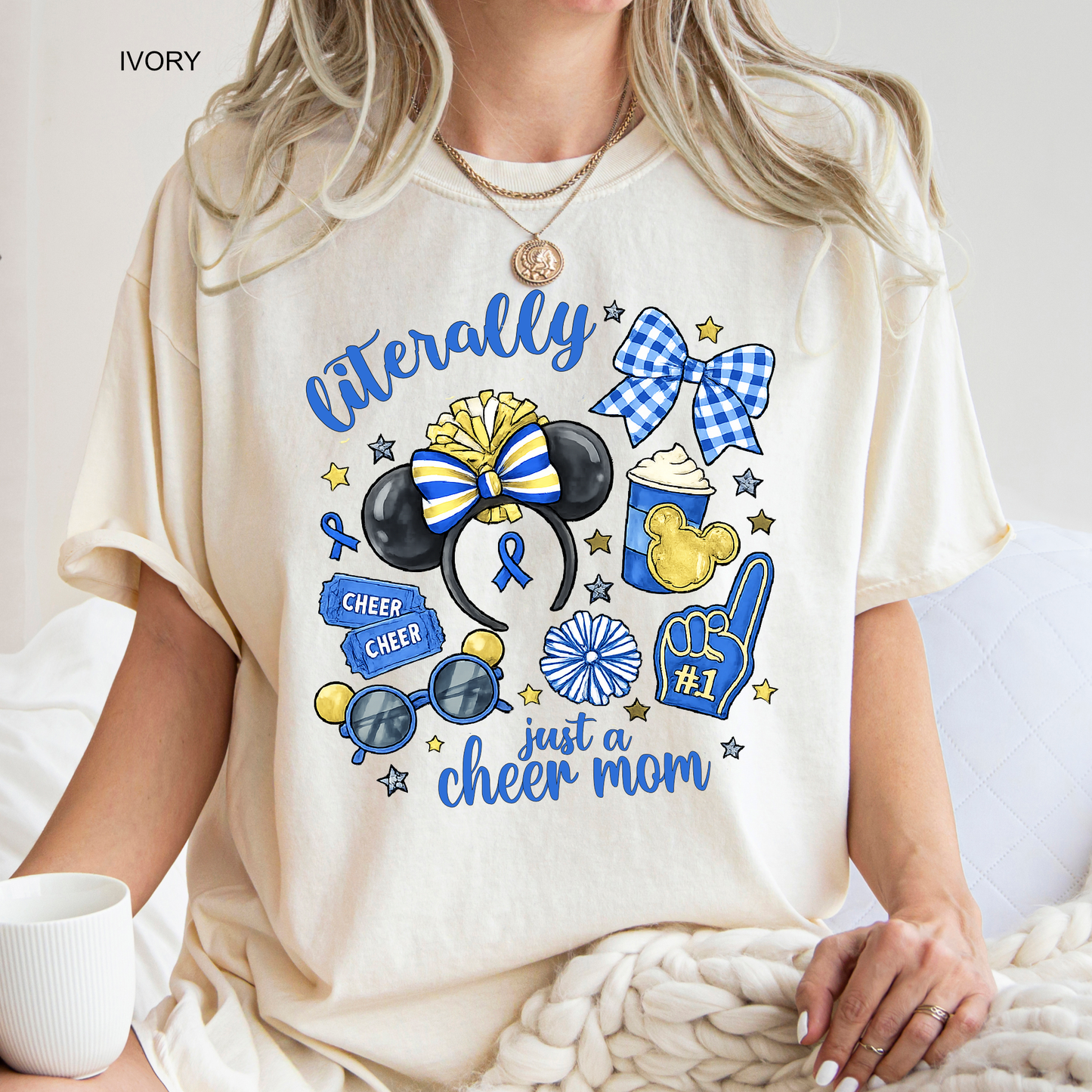 Literally Just a Cheer Mom T-Shirt – Cheer Nationals Mom Shirt