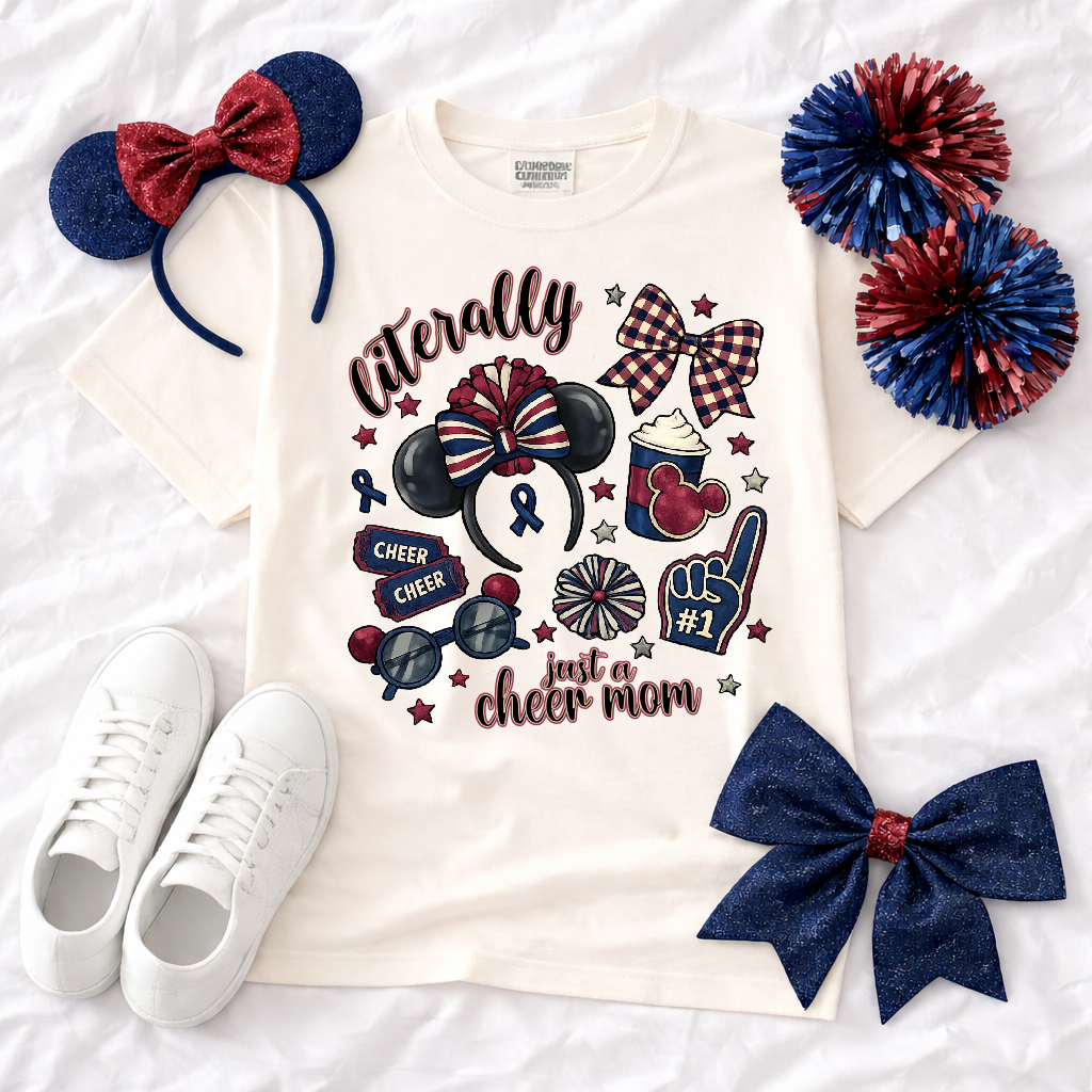 Literally Just a Cheer Mom Hawks  – Cheer Nationals Mom Hannan Shirt